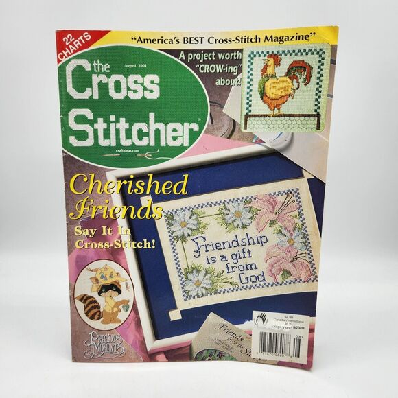 Lot of 5 Cross Stitch Magazines Floral Vases Precious Moments Fish Fireman Etc - Picture 6 of 12